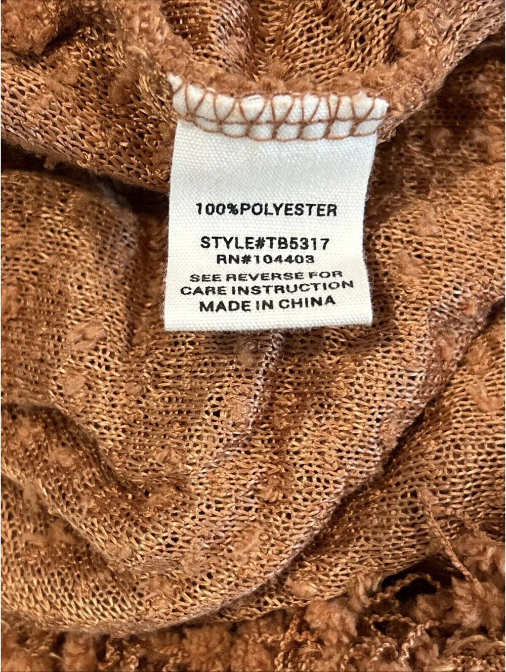 Mine Sweater Womens Medium Camel Fuzzy V Neck Popcorn Knit Boho Pullover